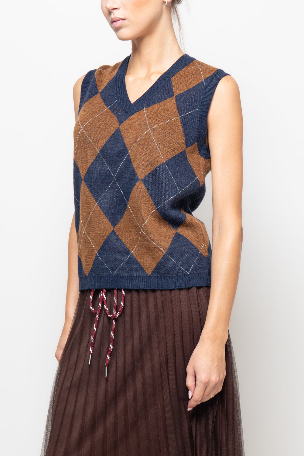 Gilet a rombi a corpetto