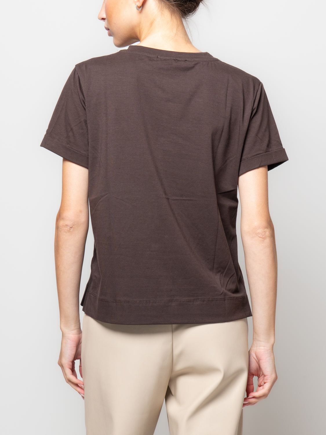 T-shirt con risvolto sulla manica