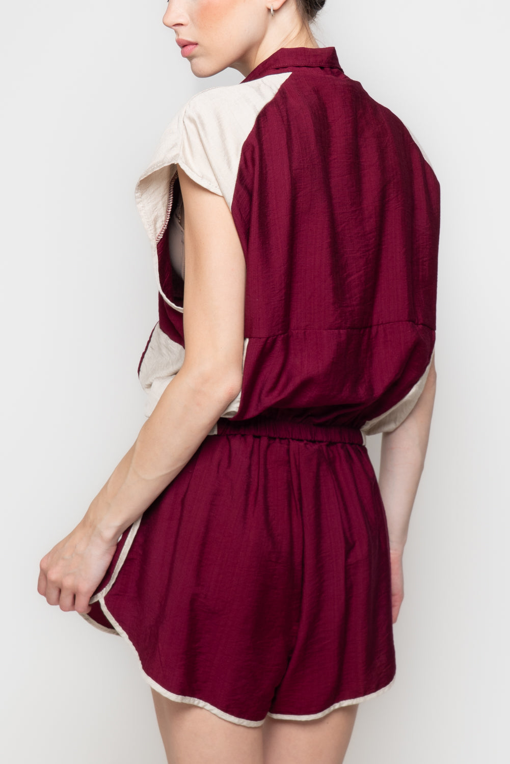 Casacca crop Color-Block