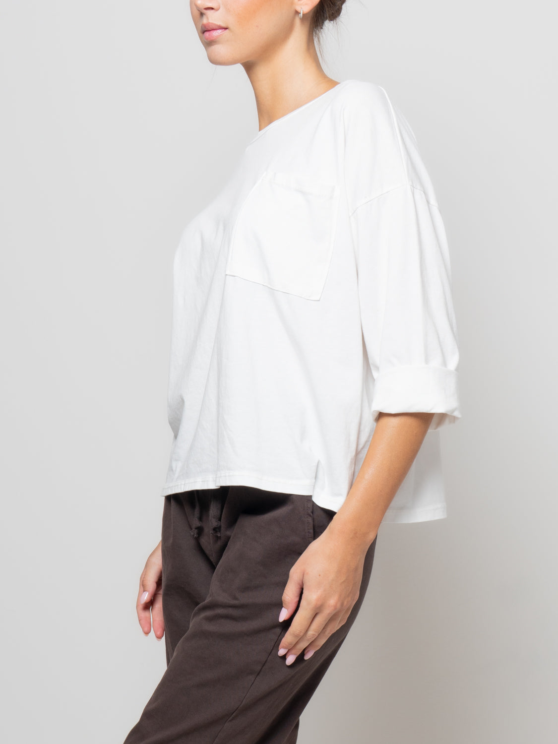 T shirt a manica lunga con tasca