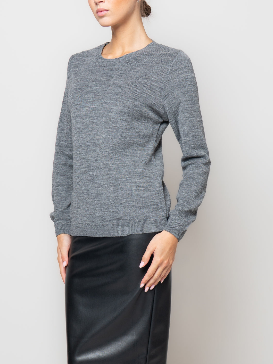 Maglia paricollo in misto lana