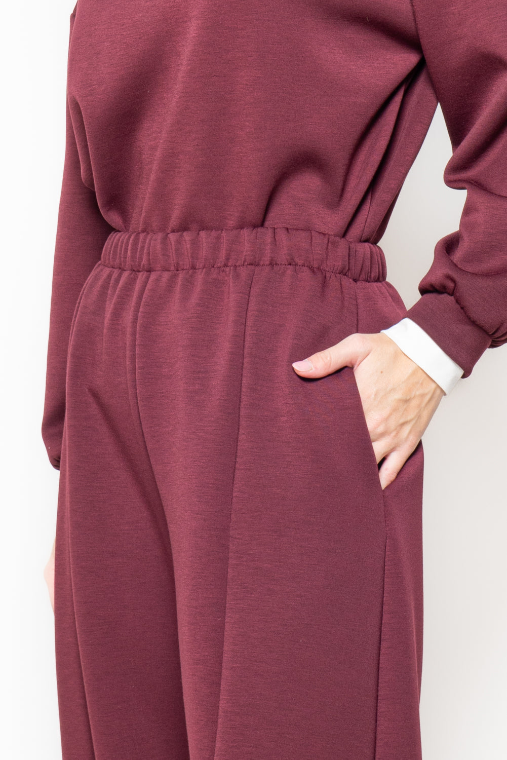 Pantalone barrel in ecopelle