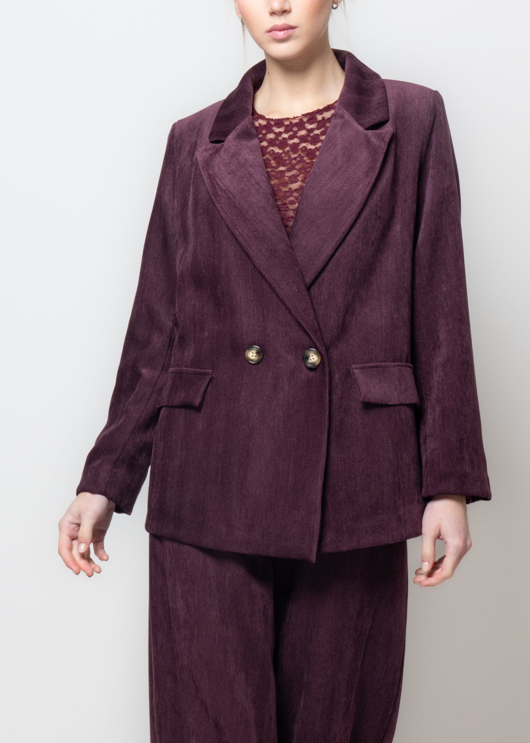 Giacca in velluto doppiopetto