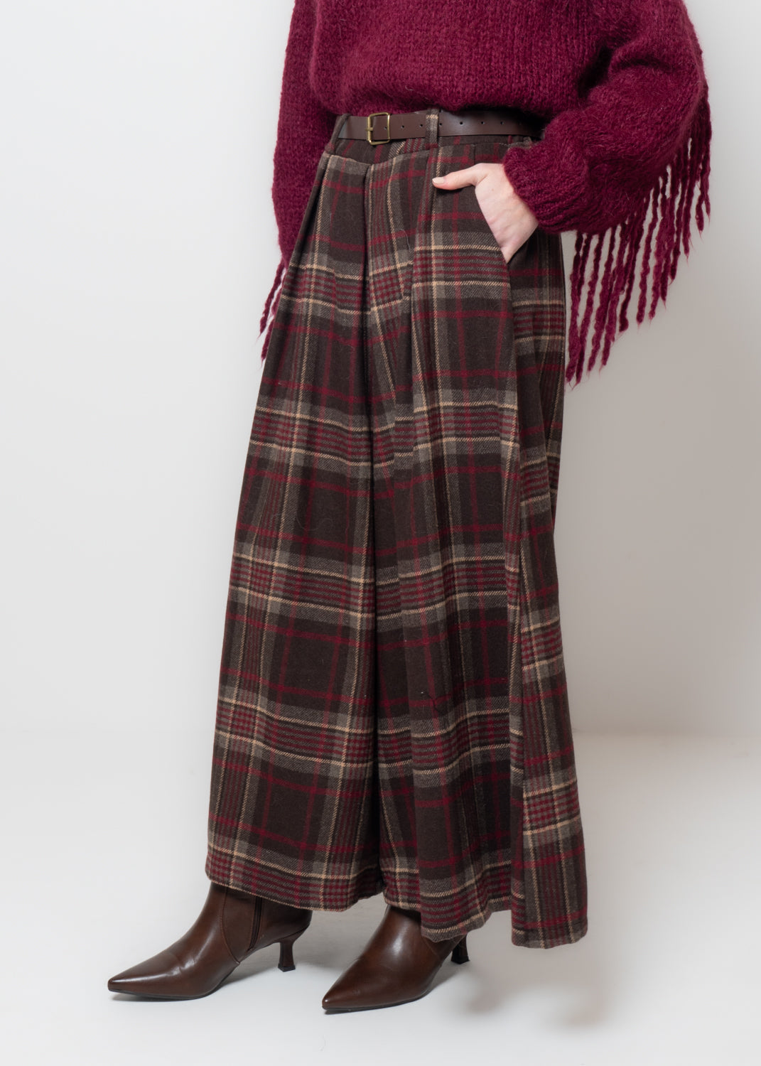 Pantaloni a quadri in flanella