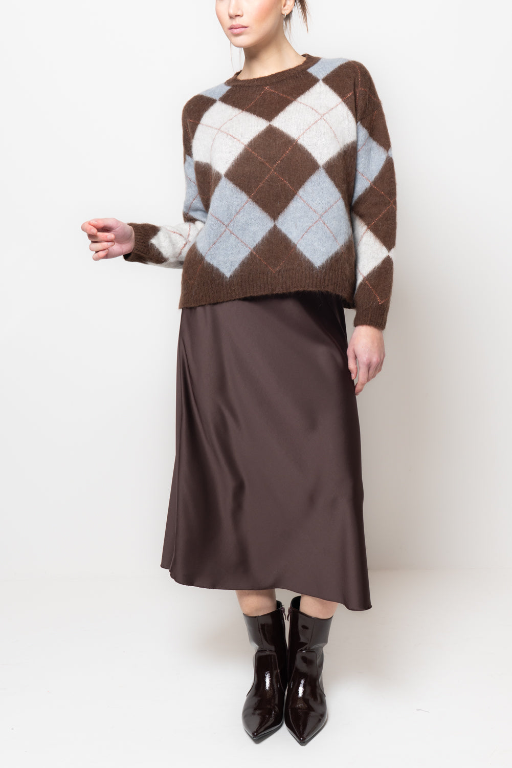 Maglia a rombi garzata