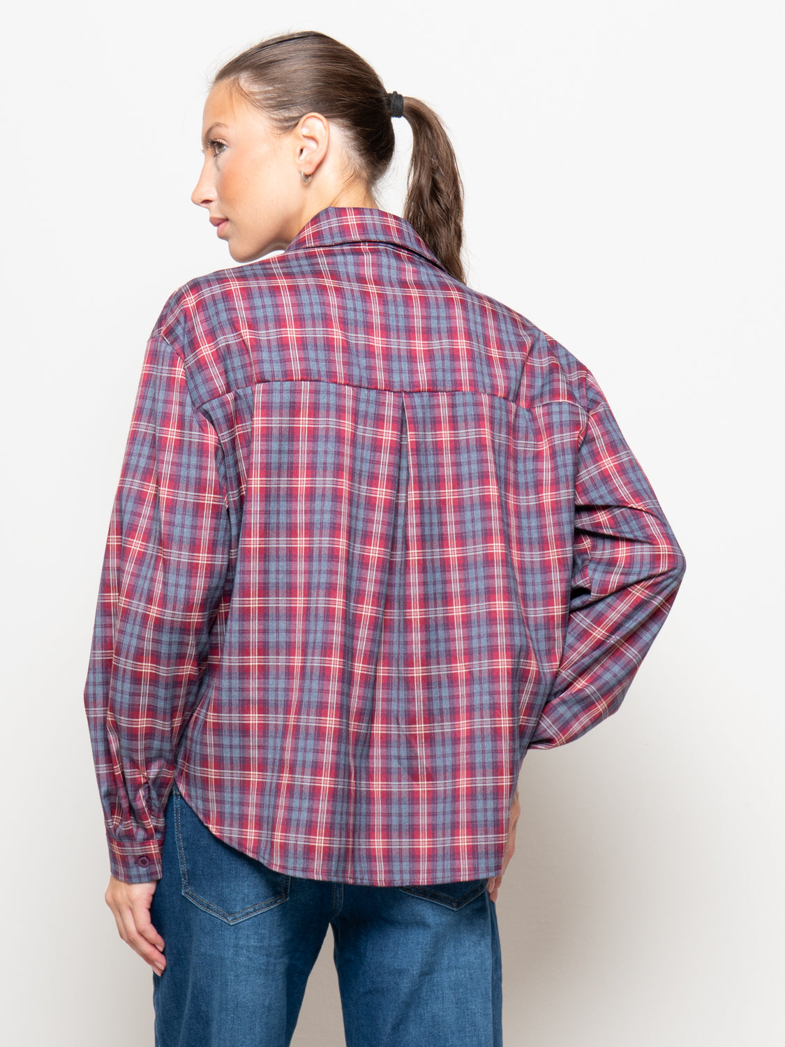 Camicia flanella check con taschino