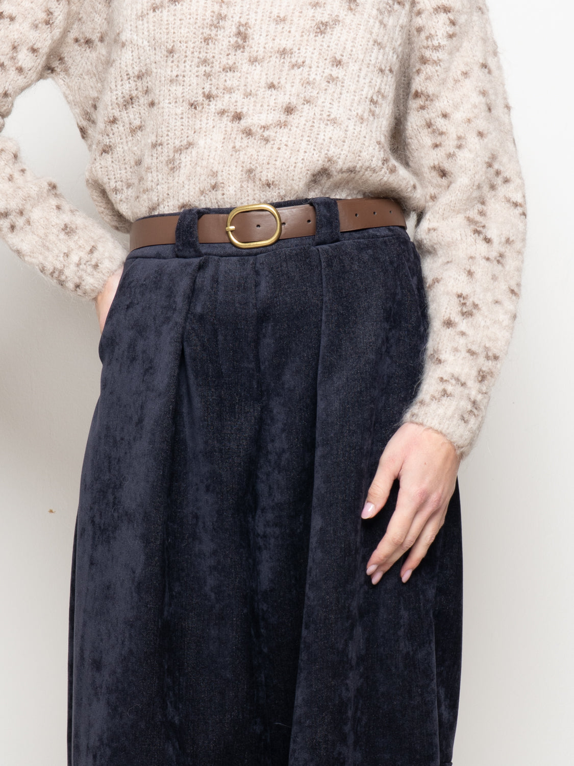 Pantalone ampio in ciniglia