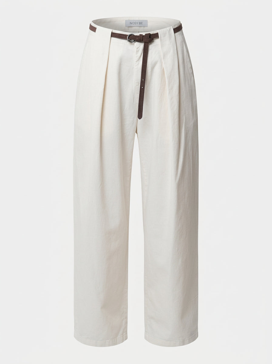 Pantalone Wide Leg con Cinturina