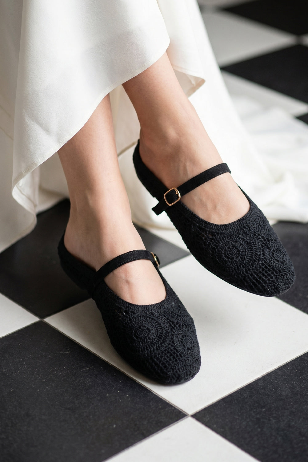 Ballerine in pizzo