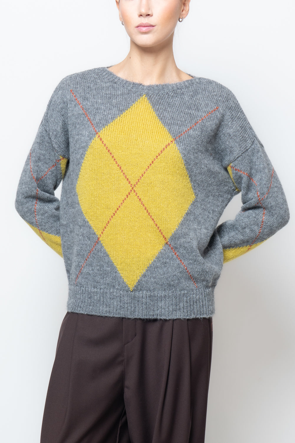 Maglia con motivo a rombo