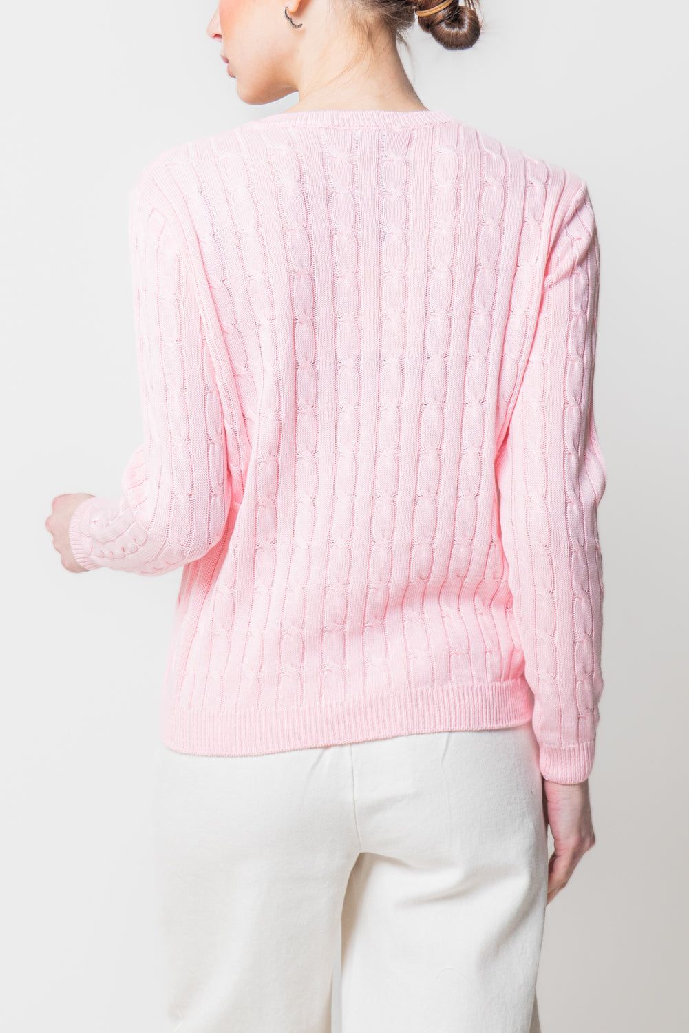 Maglia a Trecce in Cotone Leggero