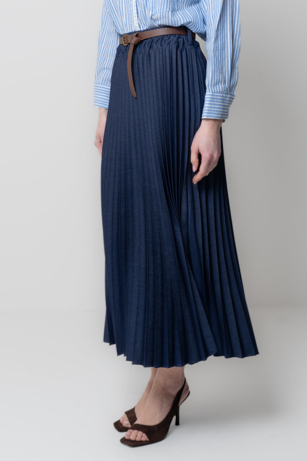 Gonna Plissettata con Cintura