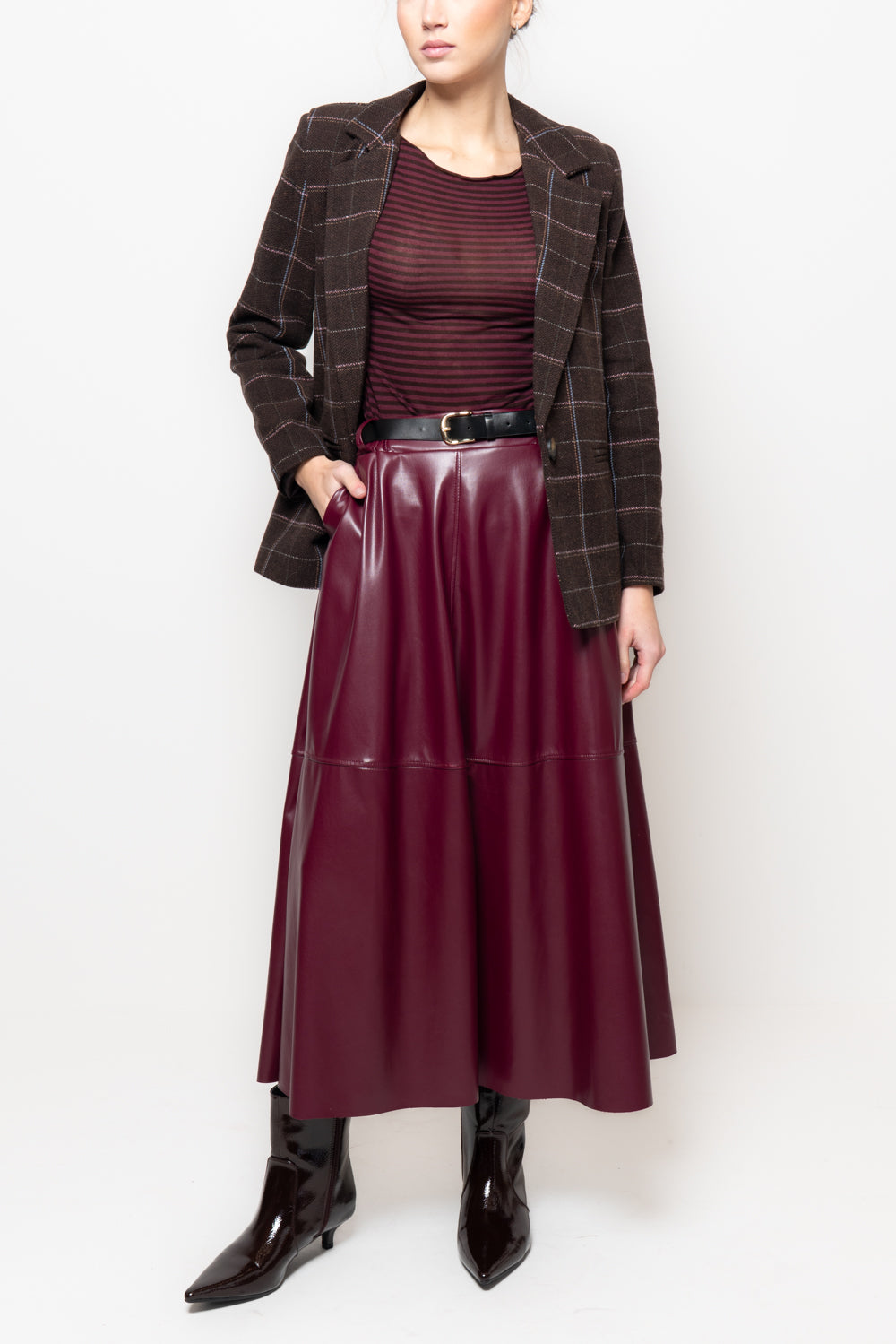 Giacca tartan monopetto