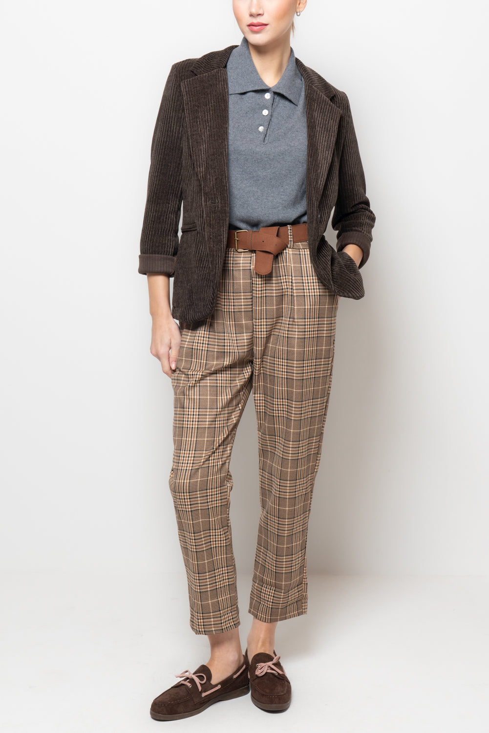 Giacca sfiancata in velluto