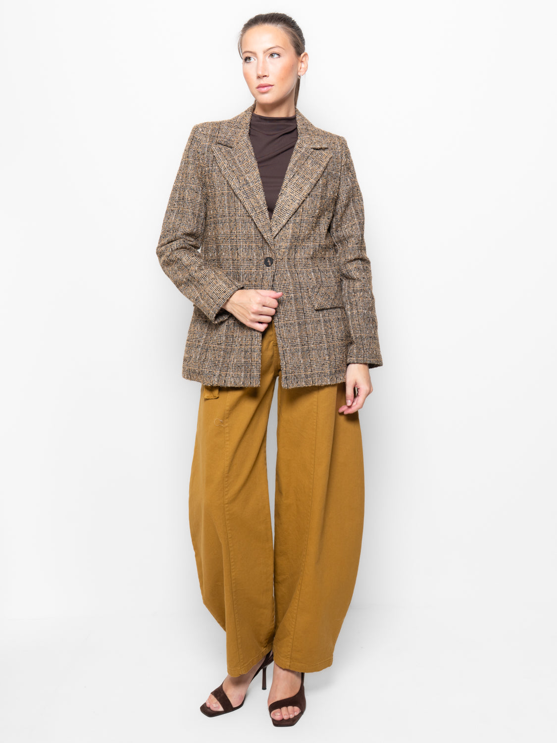 Blazer in tweed spigato