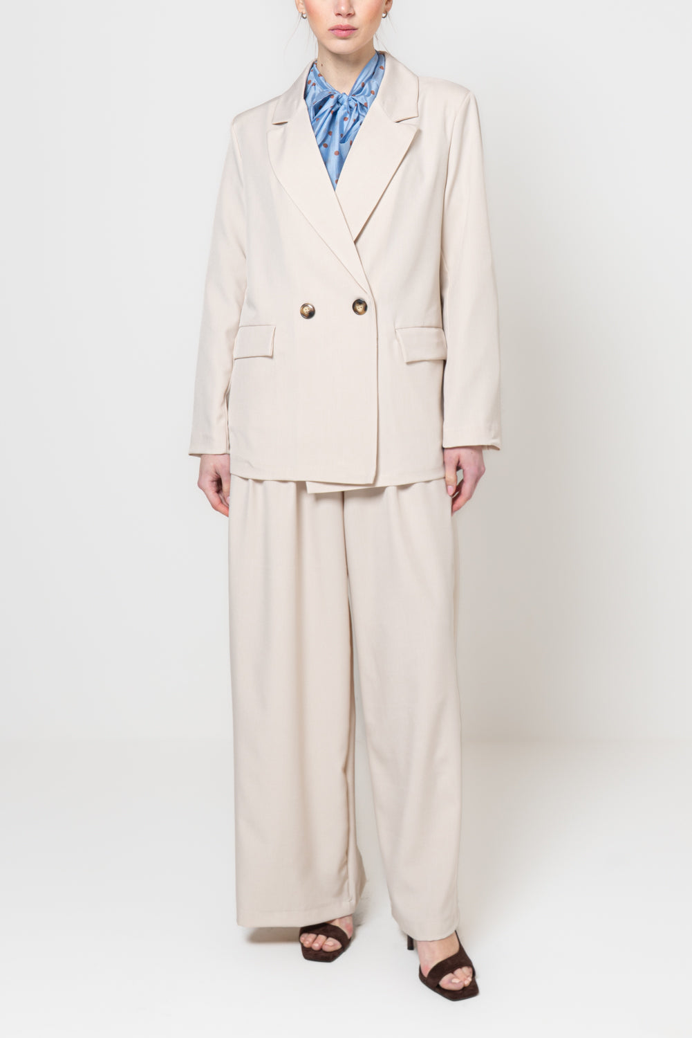 Pantaloni palazzo con pinces