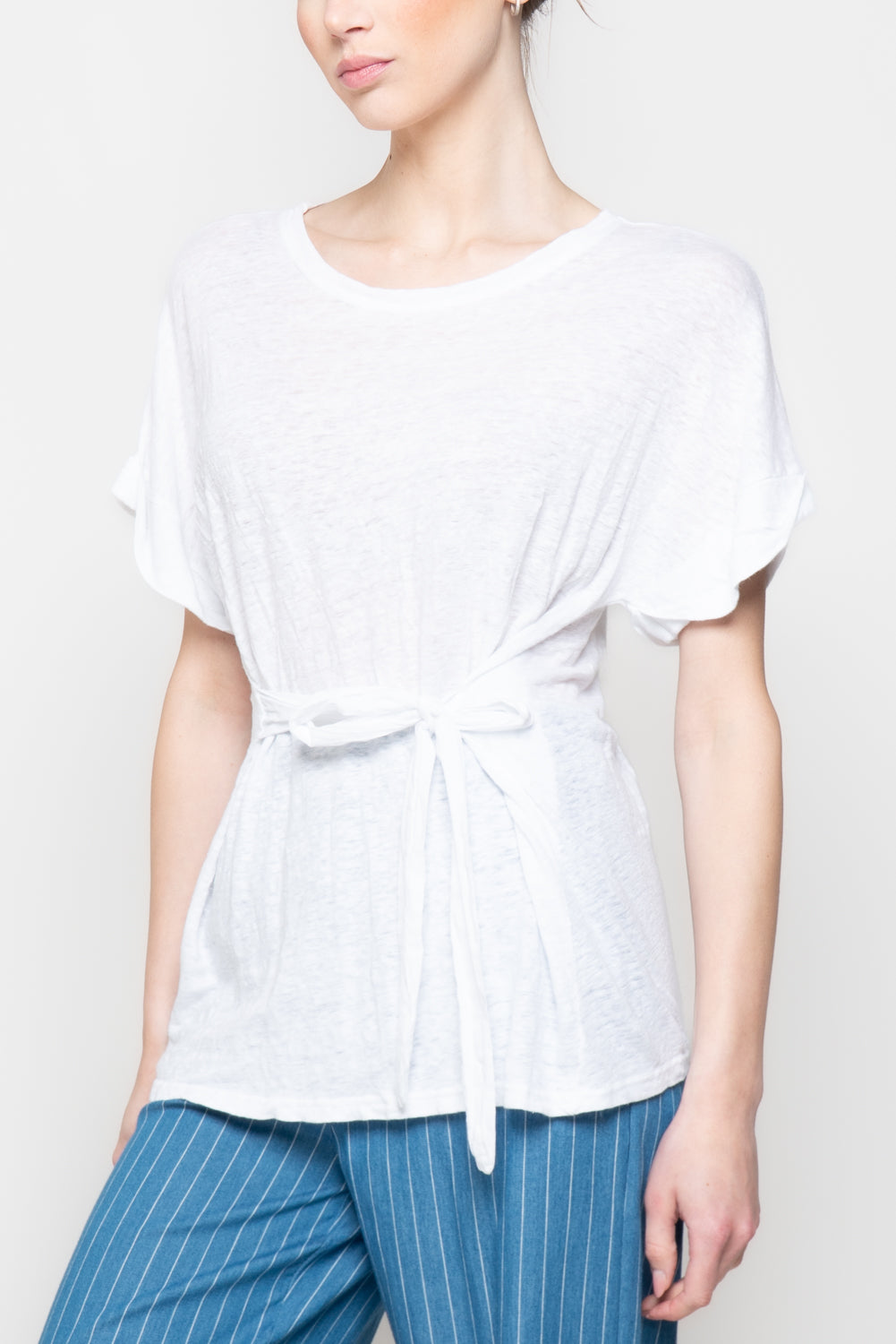 Maglia in 100% Lino con fusciacca