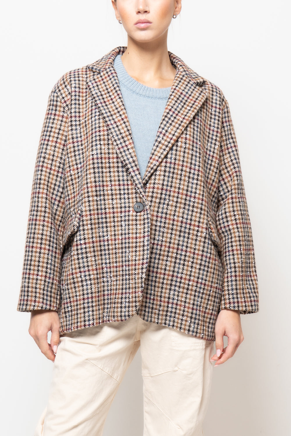 Giacca a quadri over