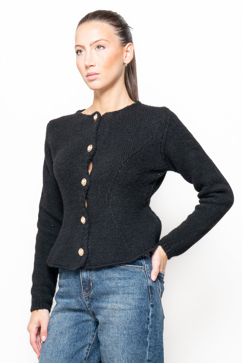 Cardigan sfiancato