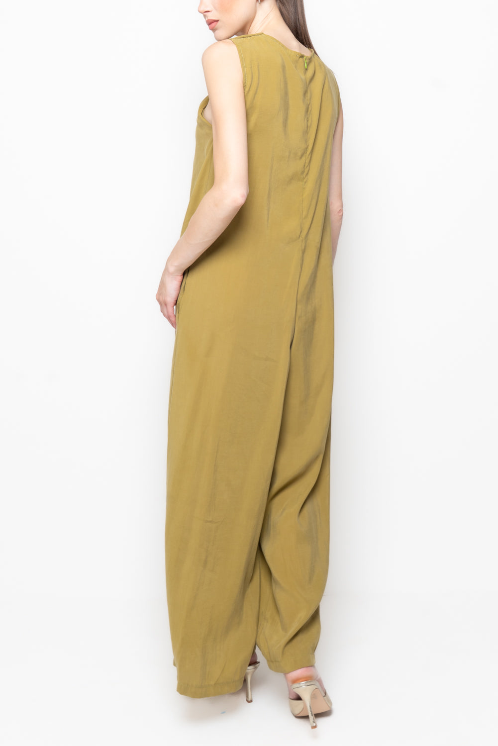 Tuta Intera Incrociata con Pantalone Wide Leg