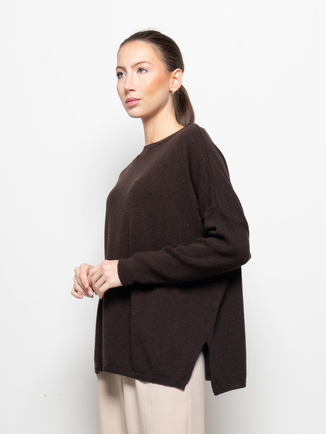 Maglia over in misto cashmere
