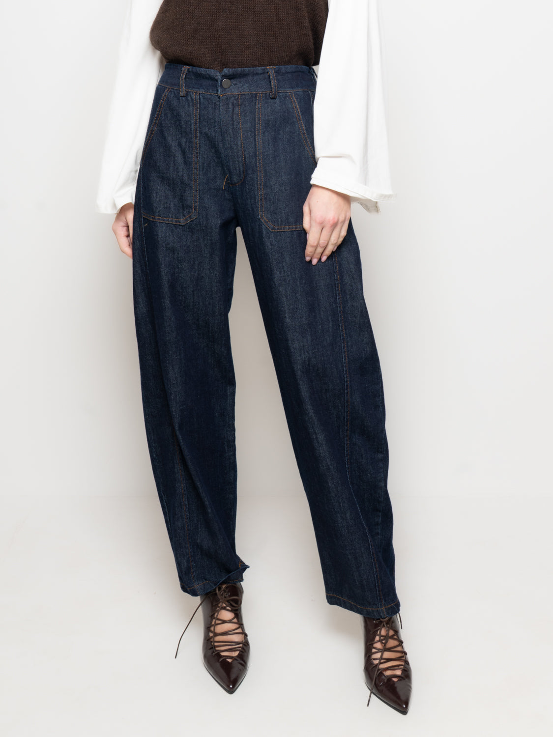 Jeans cropped barrel
