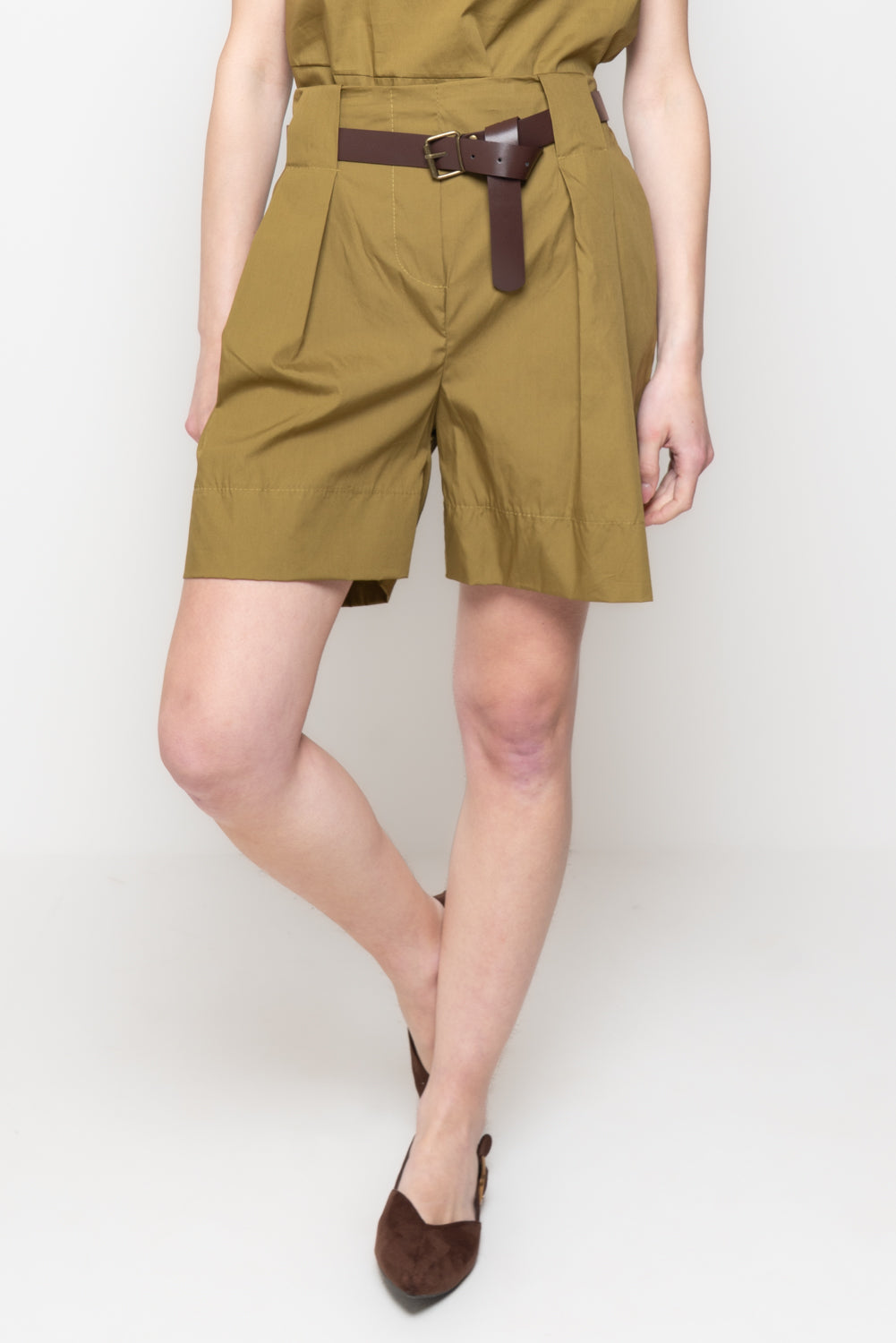 Shorts Svasati con Cintura Coordinata