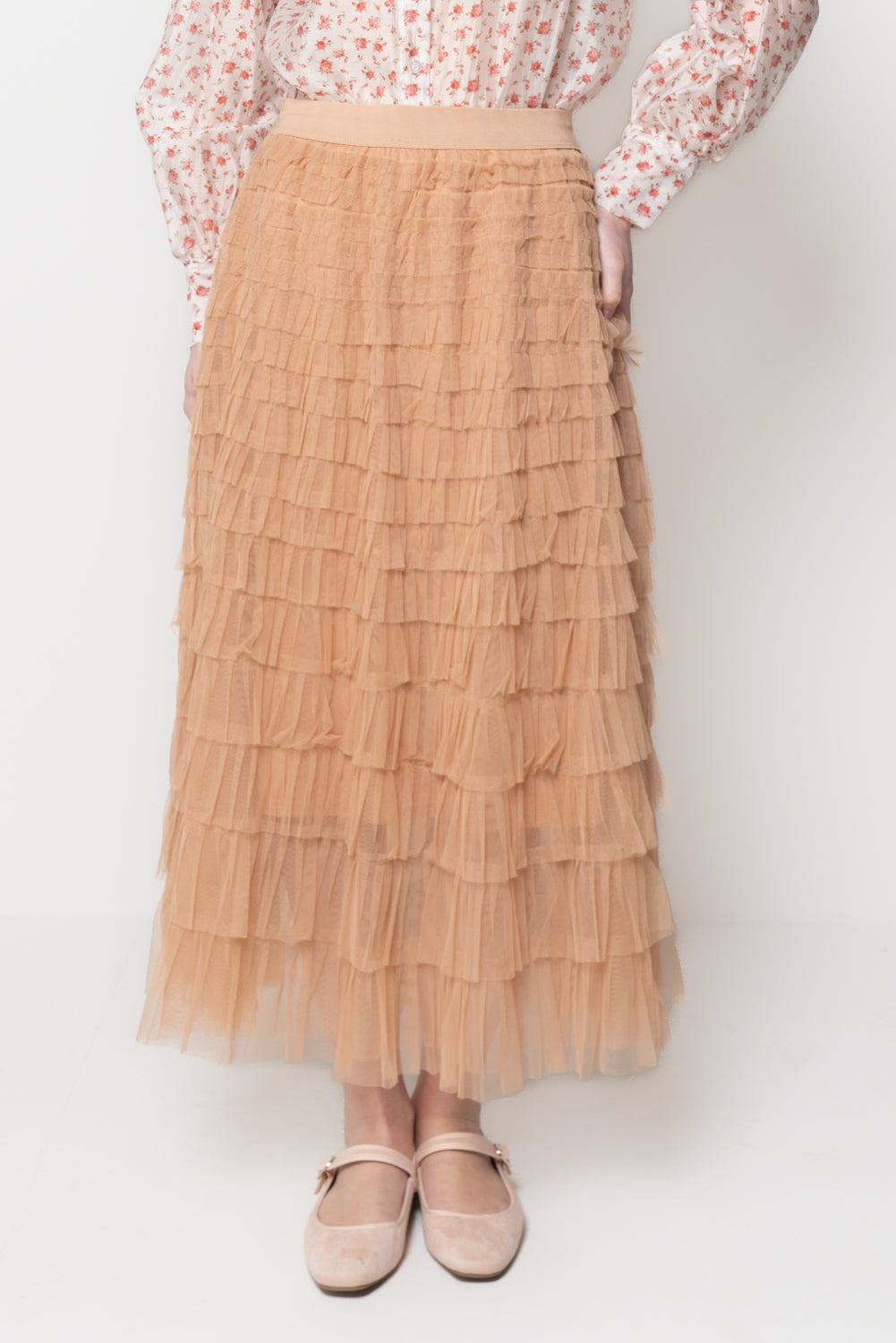 Gonna in tulle a balze
