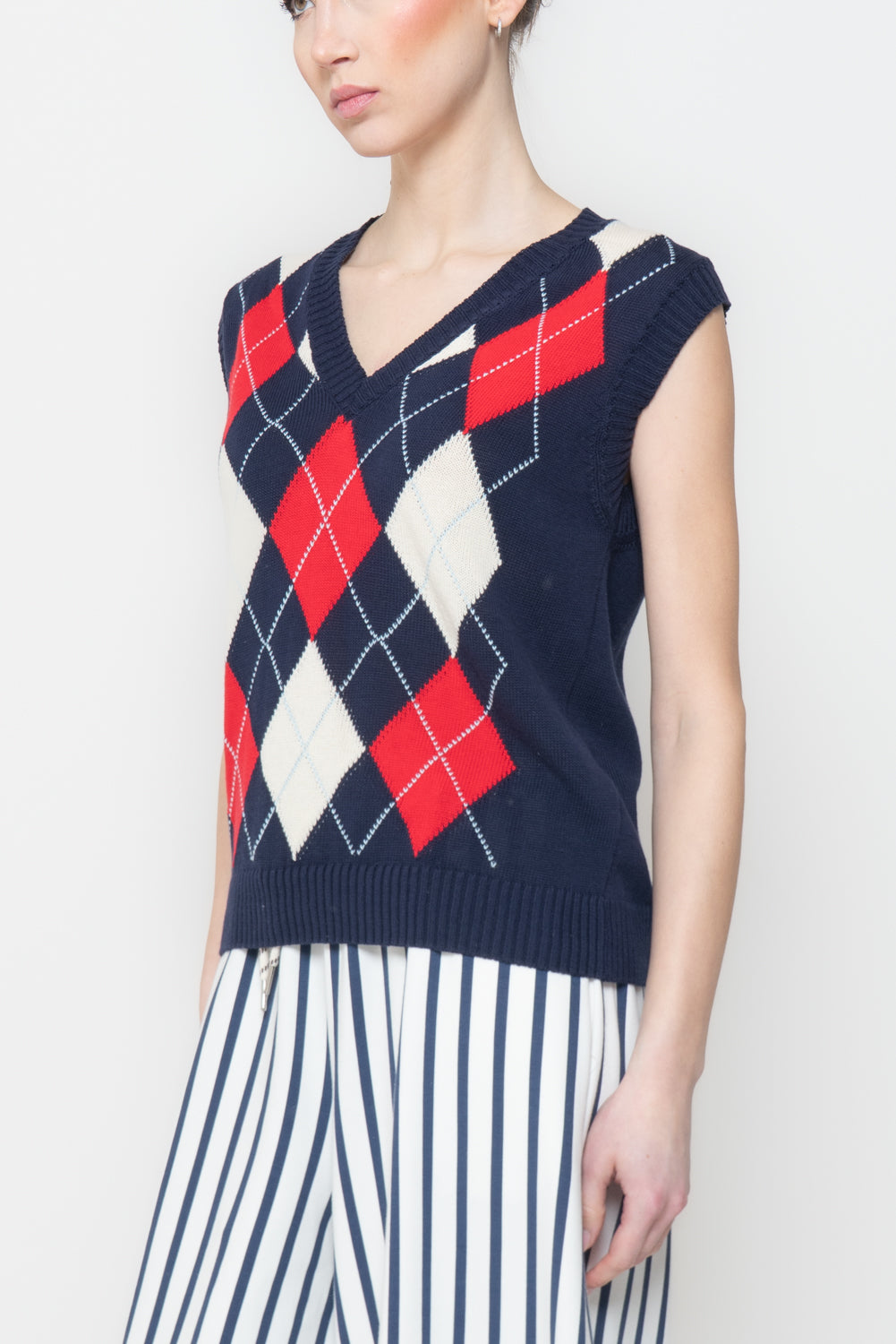 Gilet in Maglia a Rombi