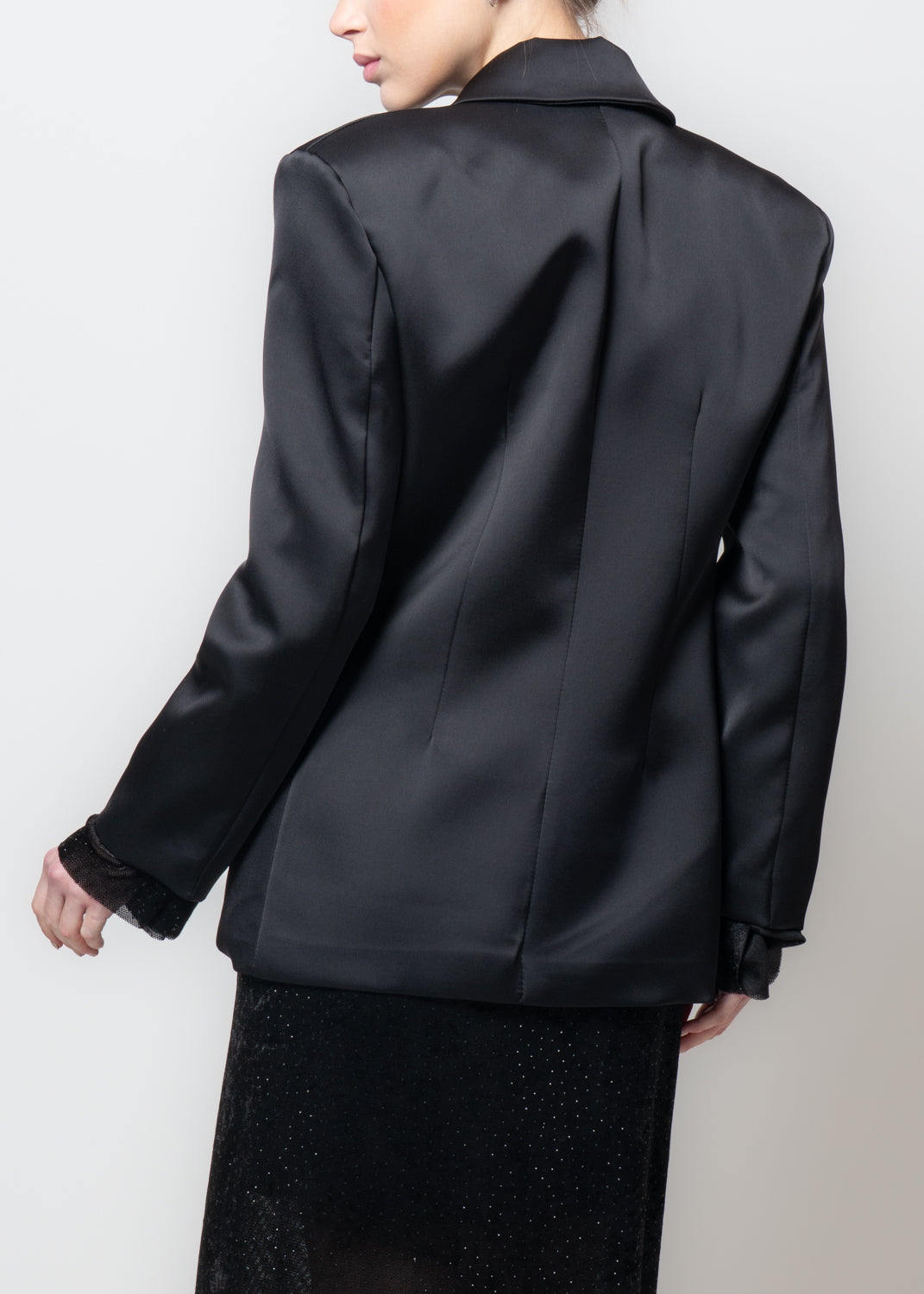 Giacca in raso sfiancata