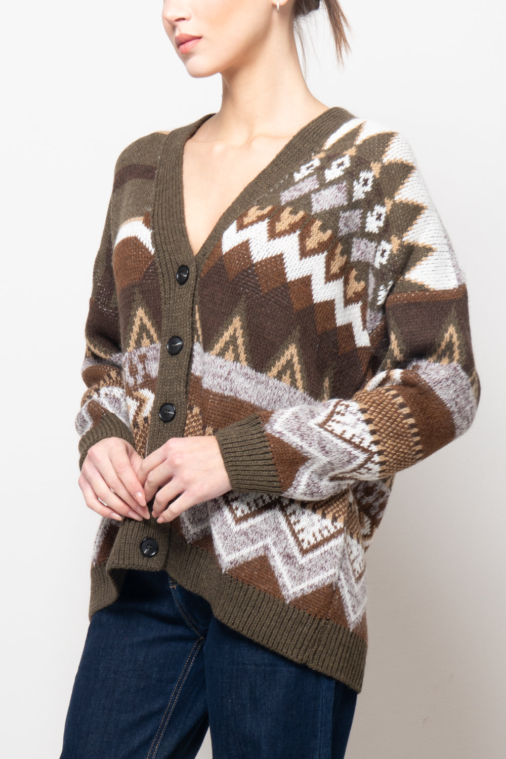 Cardigan fantasia etnica