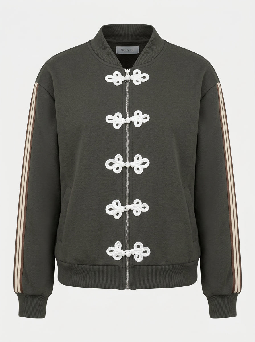 Felpa mandarin con alamari