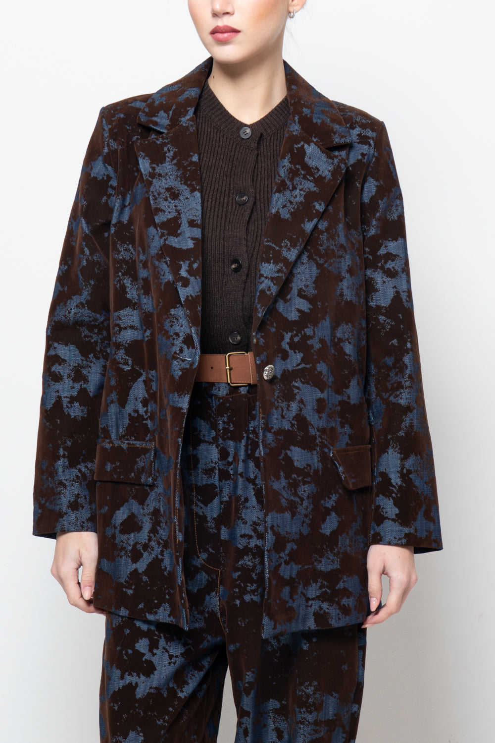 Giacca in tessuto floccato