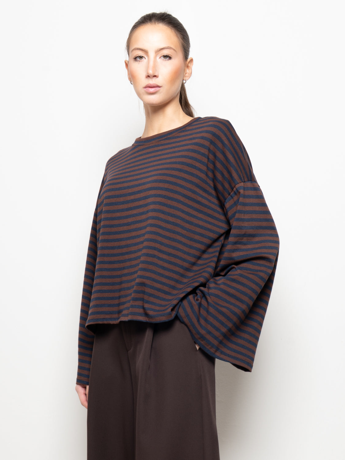 Maglia oversize righe