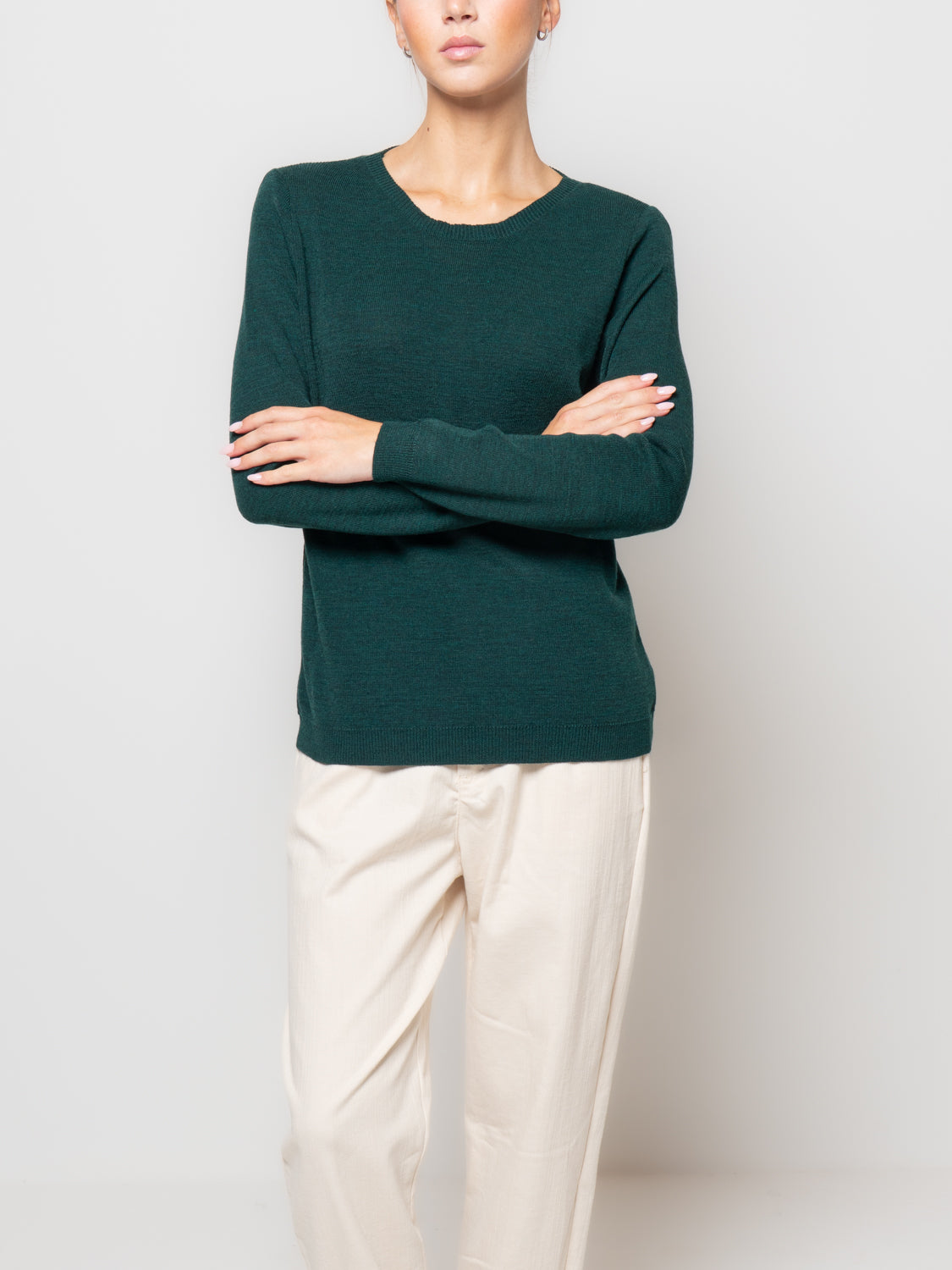 Maglia paricollo in misto lana