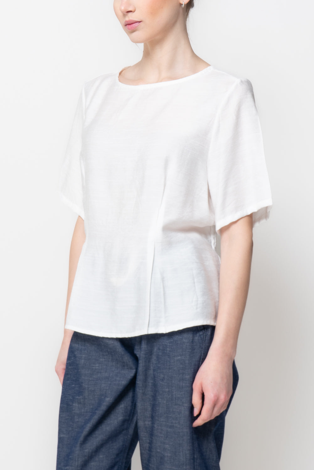 Blusa con Arricciatura Posteriore