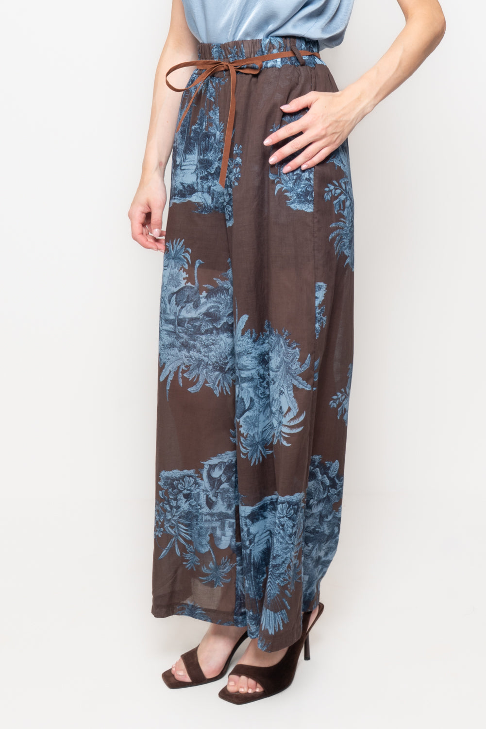 Pantaloni a palazzo in cotone