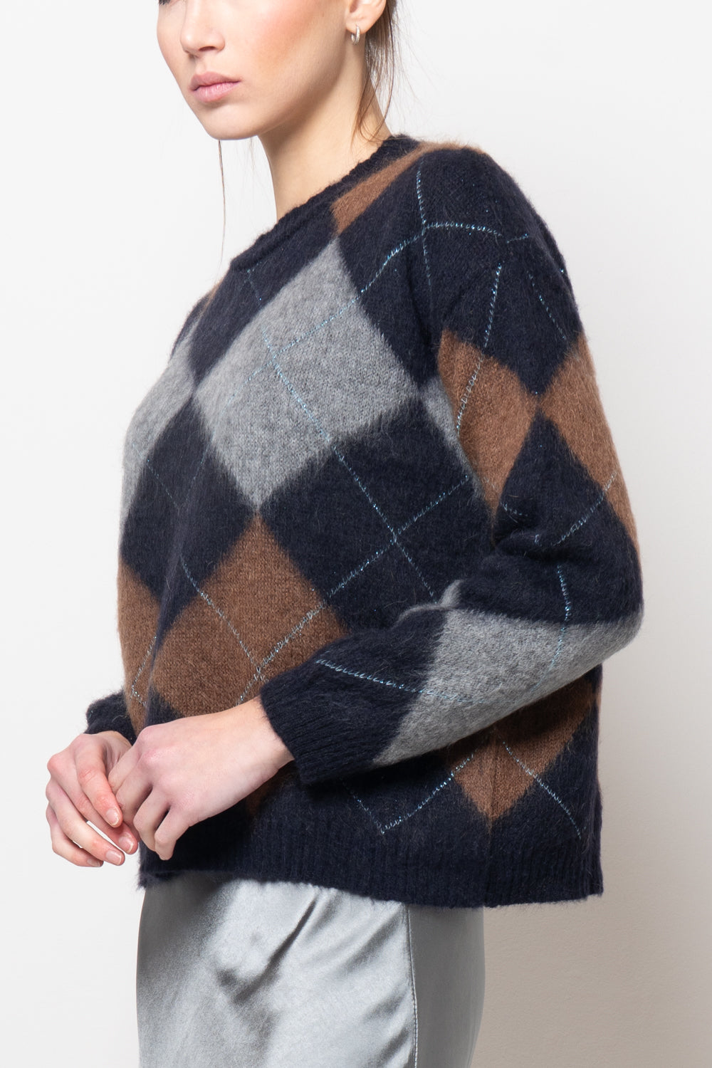 Maglia a rombi garzata