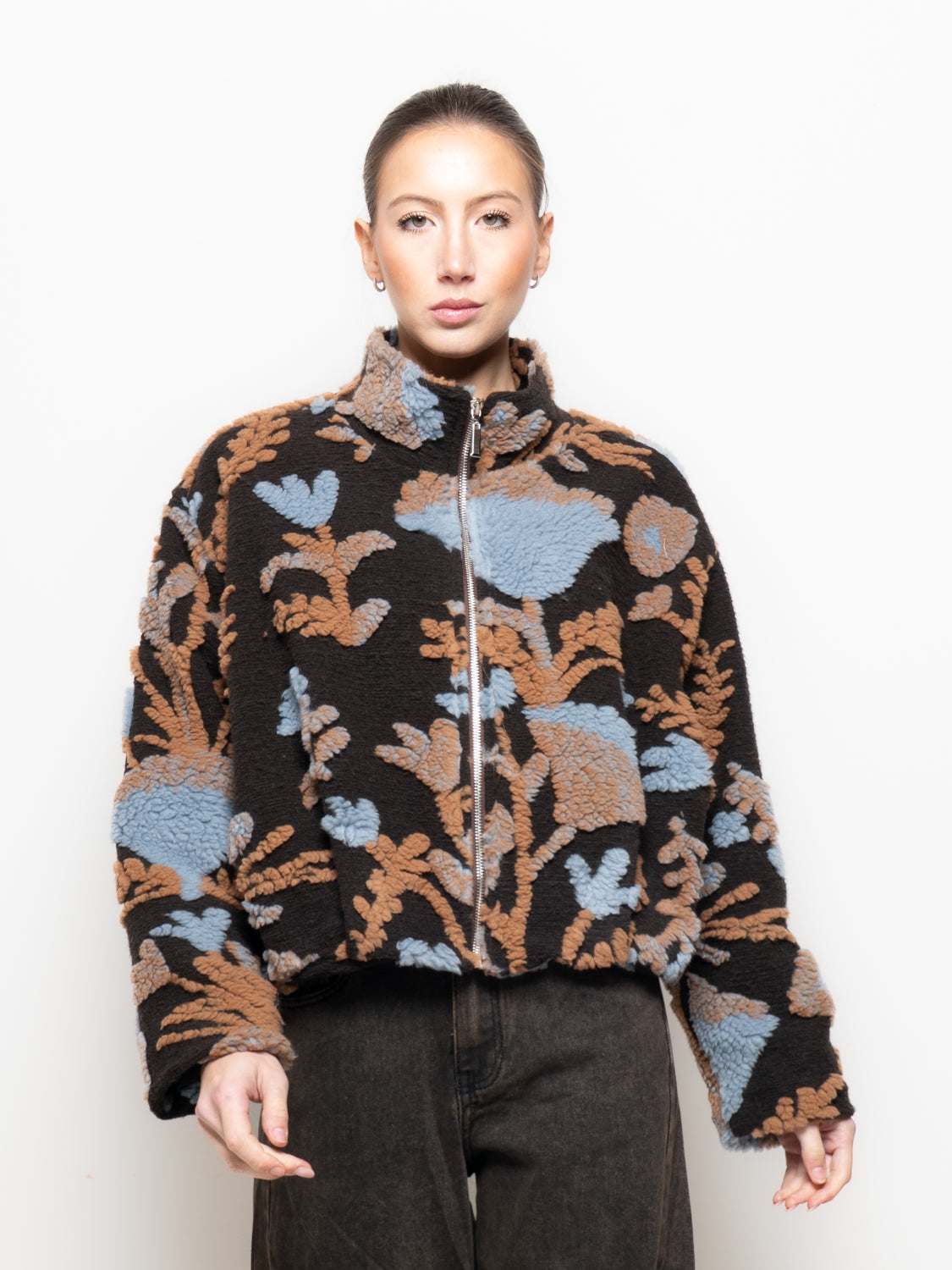 Bomber con motivo floreale