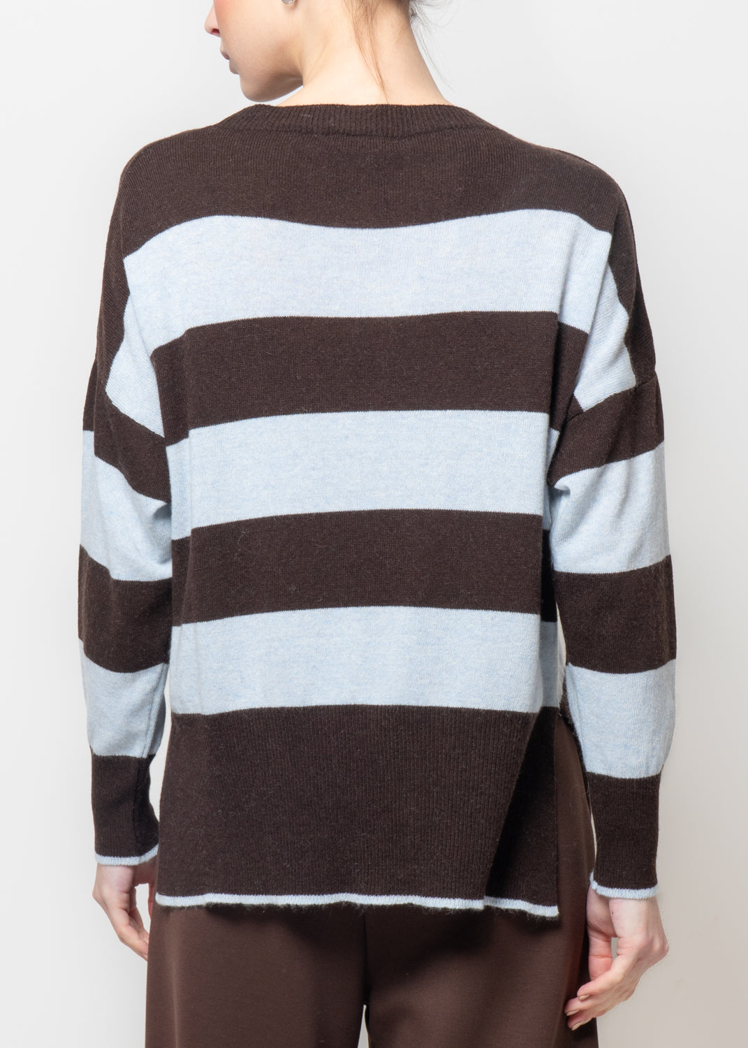 Maglia a righe misto cashmere