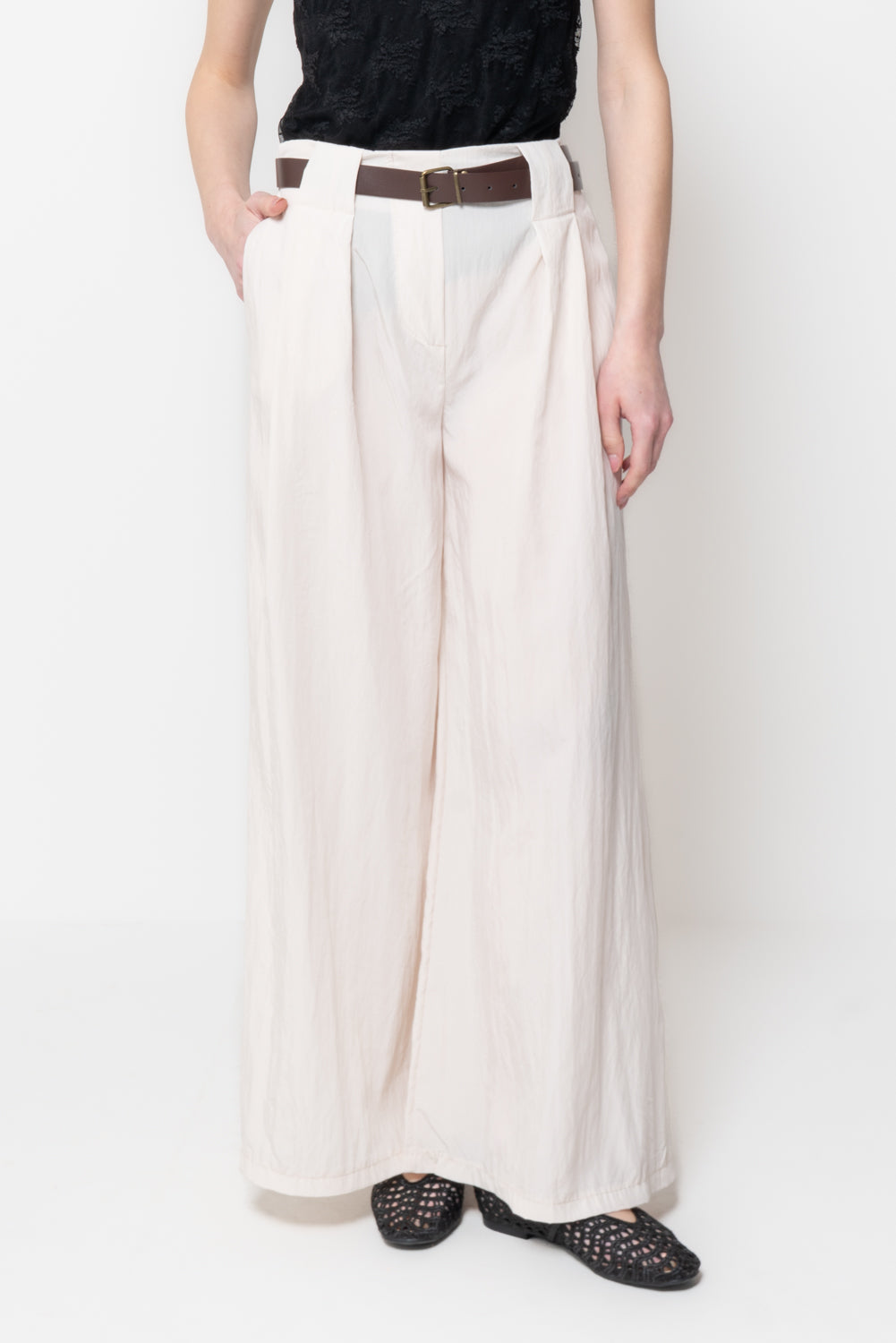 Pantalone a Palazzo con Cintura
