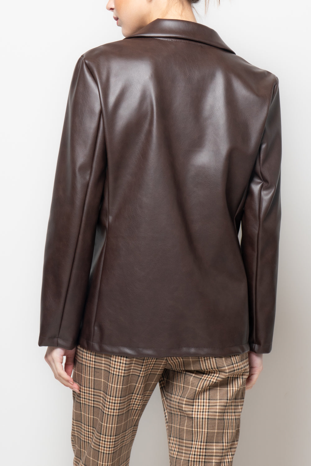 Giacca over in similpelle