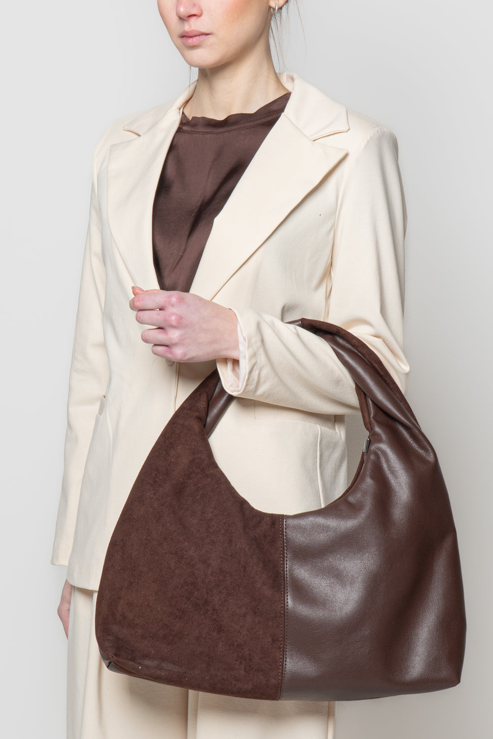 Borsa con dopio tessuto