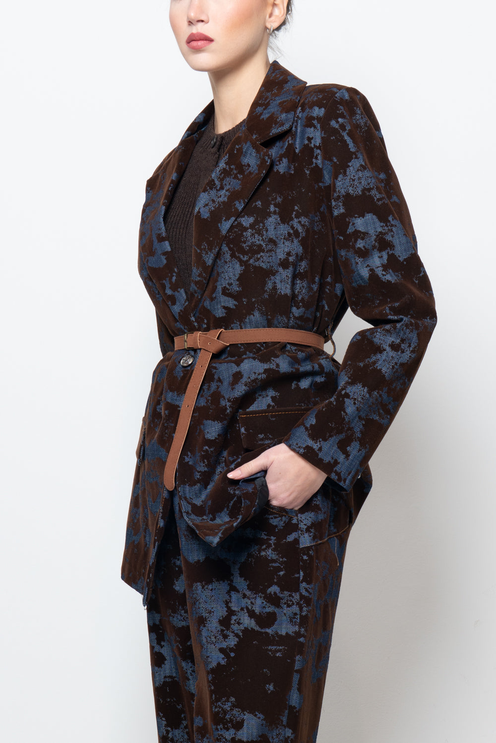 Giacca in tessuto floccato