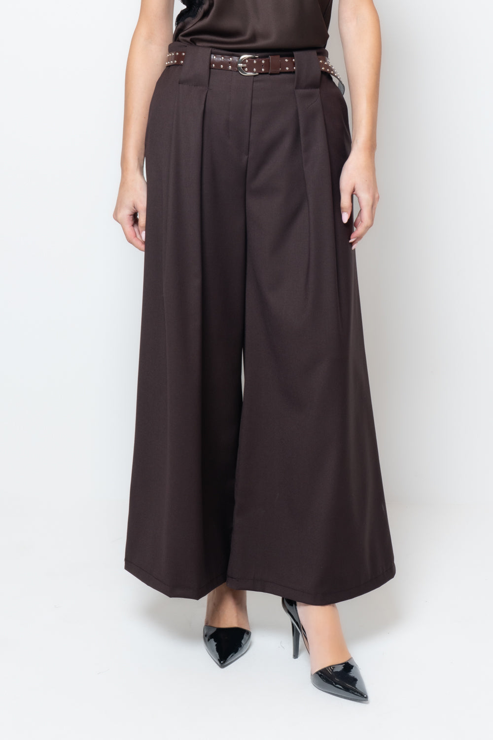 Pantalone palazzo con cannoni