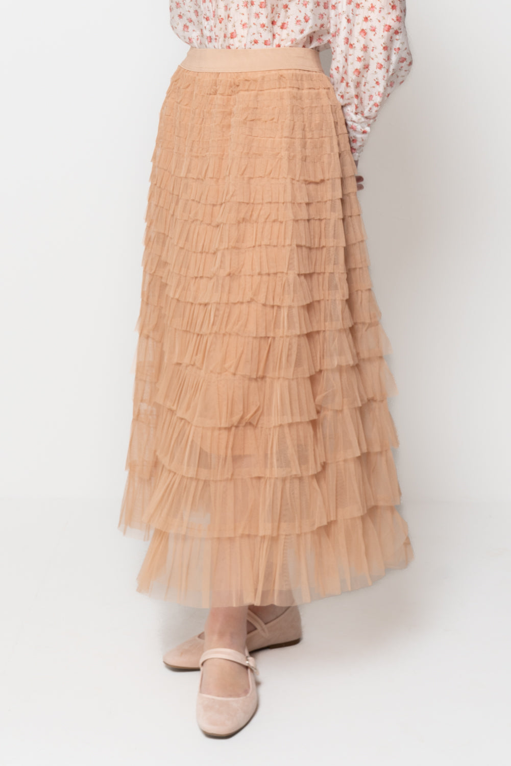 Gonna in tulle a balze