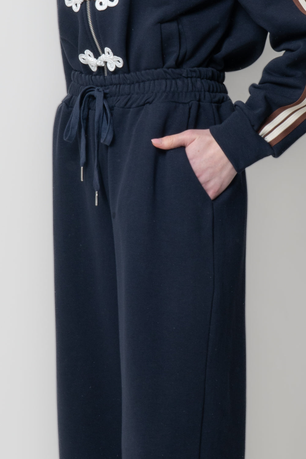 Pantaloni a palazzo in felpa