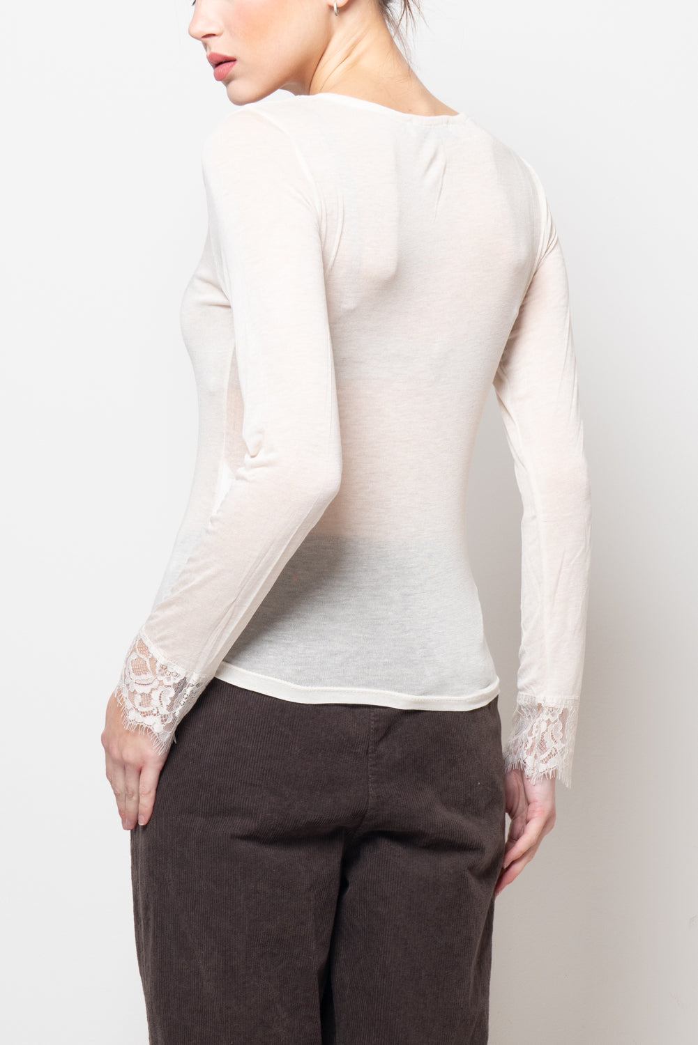 Maglia scollo a V ultralight in misto cashmere