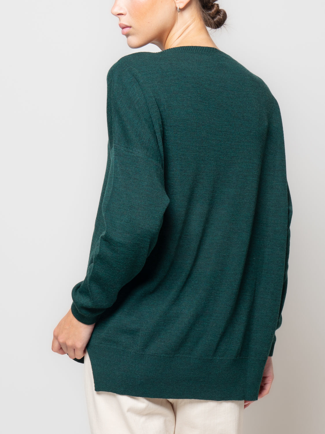 Maglia over misto lana