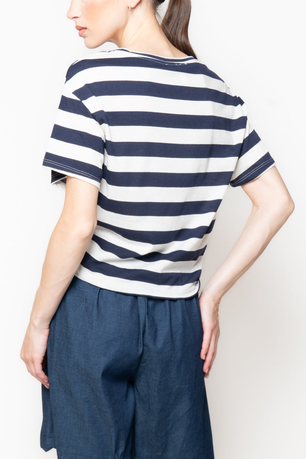 T-shirt a Righe bicolore